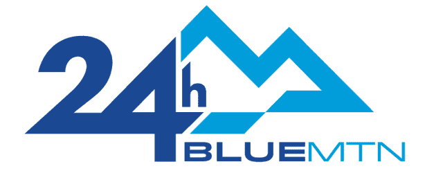 Official logo for 24 Hour Blue Mountain Fundraising Event.