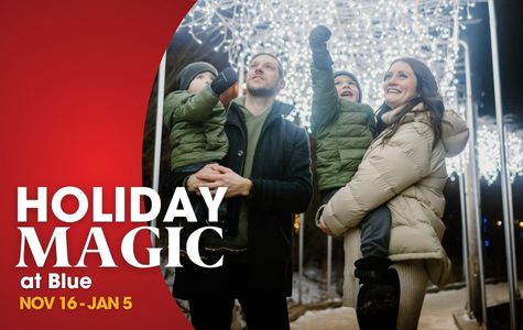 Family Celebrating Holiday Magic at Blue